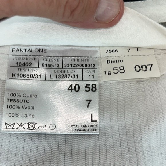 Canali Dress Pants Like New, Size 40” Waist and 33” Inseam.100% Wool, Navy Blue - Picture 15 of 16